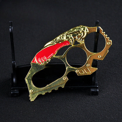 Versatile Zinc Alloy Knuckle Duster with Multiple Integrated Tools