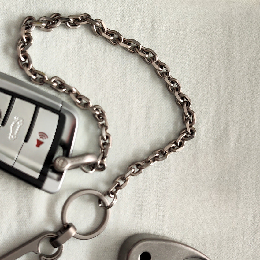 Ultra Lightweight Titanium Wallet Chain Keychain DIY Tool 12in Anti Allergy