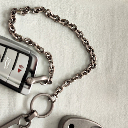 Ultra Lightweight Titanium Wallet Chain Keychain DIY Tool 12in Anti Allergy
