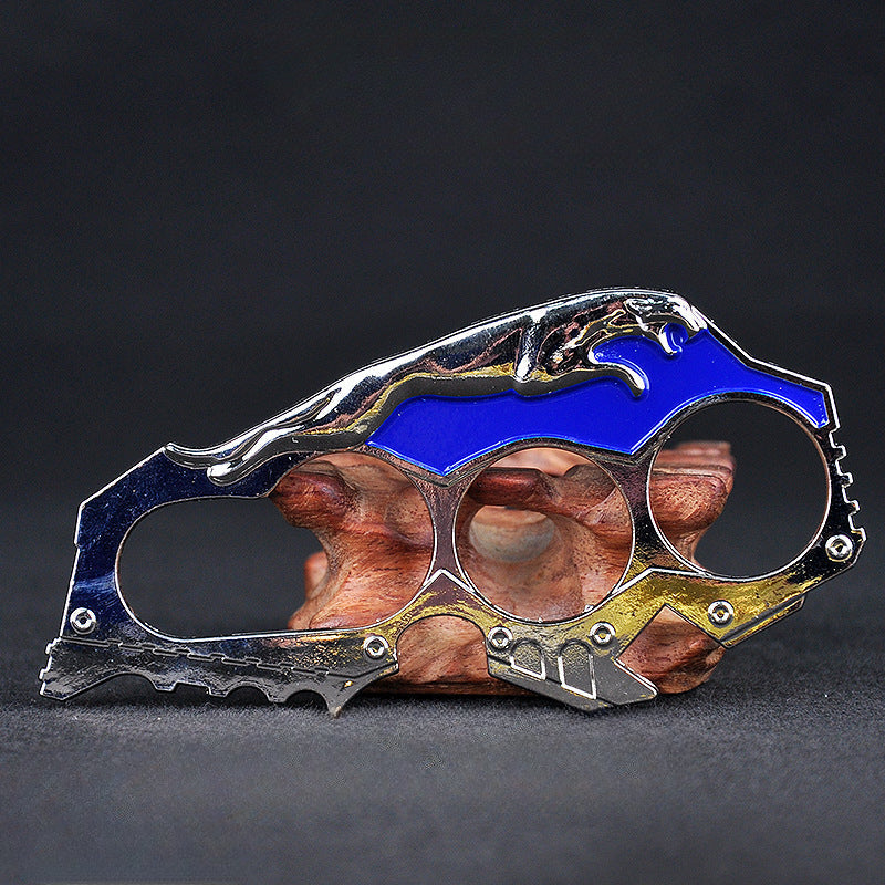 Versatile Zinc Alloy Knuckle Duster with Multiple Integrated Tools