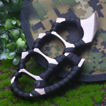 Compact Zinc Alloy Knuckle Duster with Bottle Opener and Strap for EDC