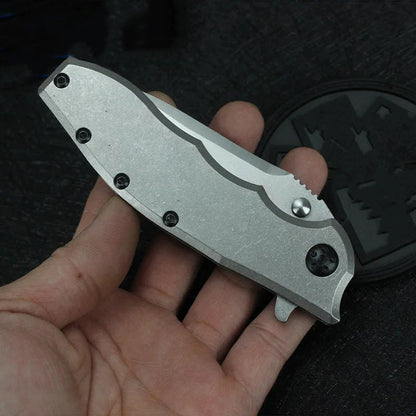 Outdoor Ready Titanium Alloy Folding Knife for Camping Adventures
