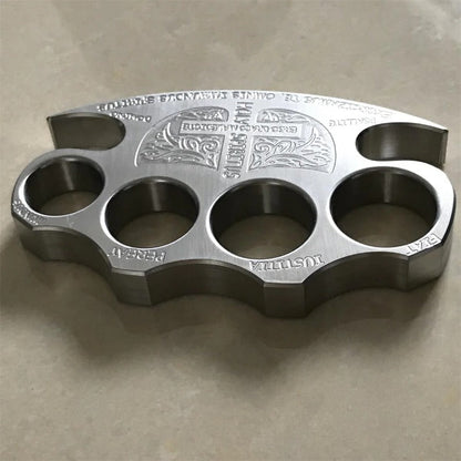 Warrior Knuckle Duster Made from Solid Steel for Protection and Defense