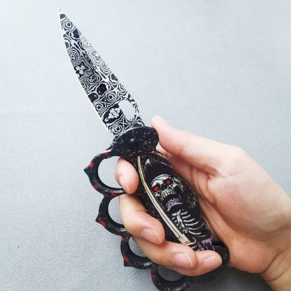 3D Printed Folding Knife and Knuckle Duster Outdoor Survival Tool