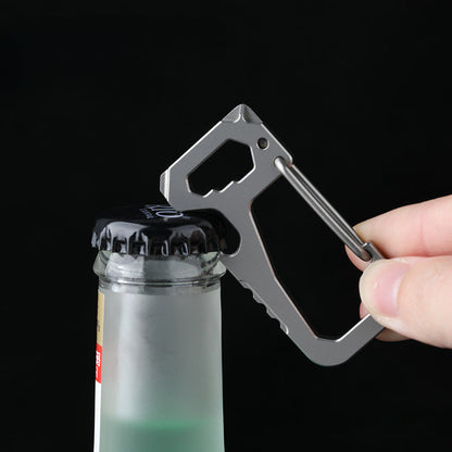 Titanium Multi-Function Keychain Tool with Waist Hook and Car Essentials