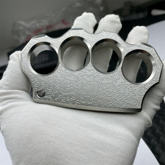 Engraved Knuckle Duster Sturdy Steel Everyday Carry Tool