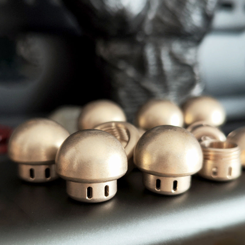 DIY Brass Mushroom Knuckle Pendant with Functional Knife Tool