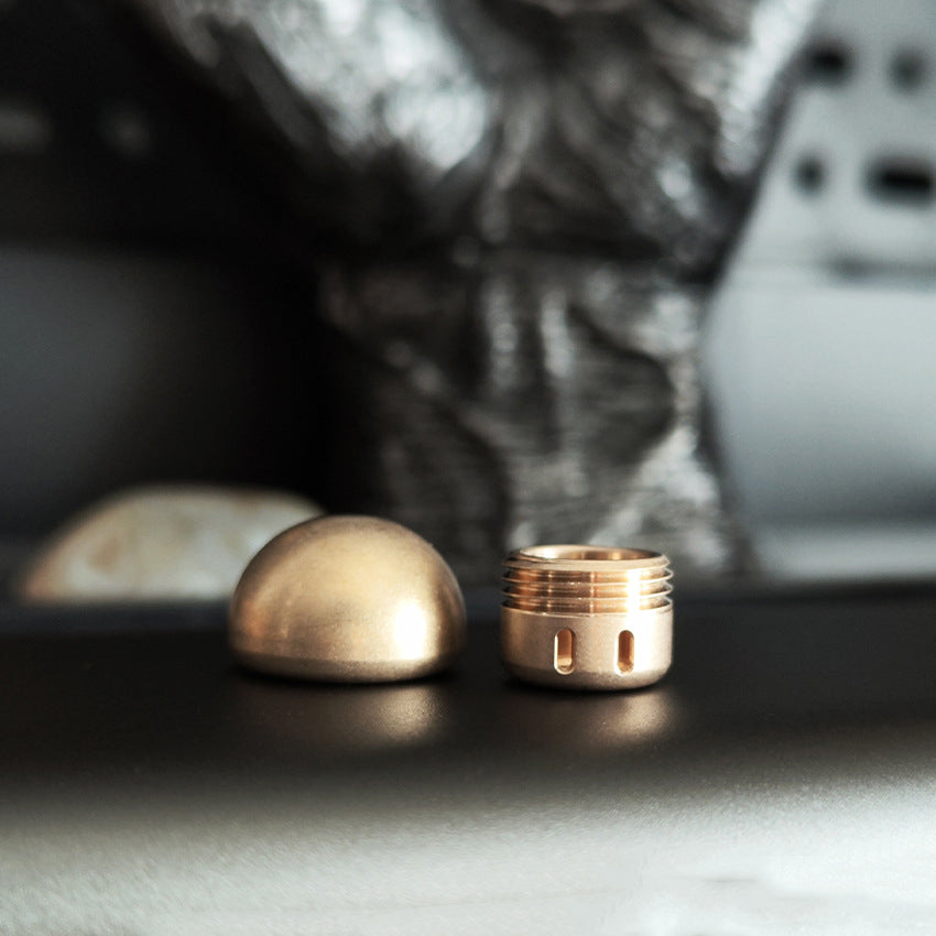 DIY Brass Mushroom Knuckle Pendant with Functional Knife Tool