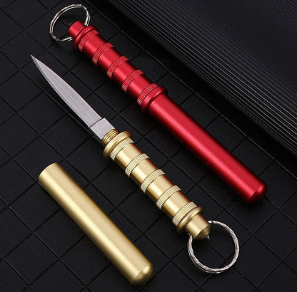 EDC Survival Keychain Tool with Mini Tactical Pocket Knife for Defense