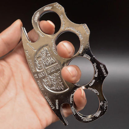 BroadGuard Metal Brass Knuckle Duster and Fist Buckle for Enhanced Protection