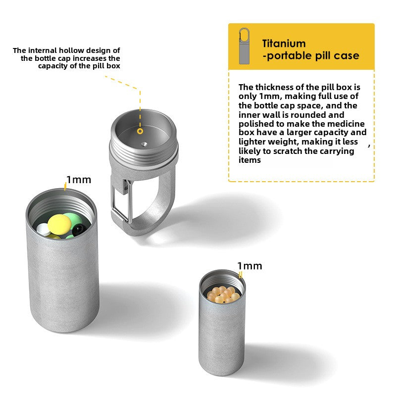 Convenient Keychain Pill Case for Daily Essentials
