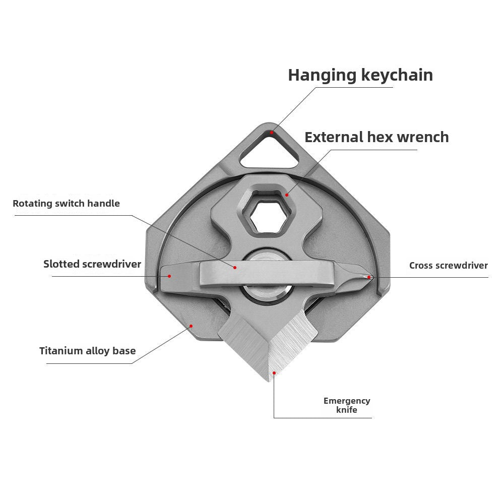 Mini Titanium Alloy Keychain Knife Multi Tool