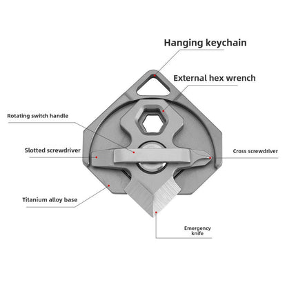 Mini Titanium Alloy Keychain Knife Multi Tool