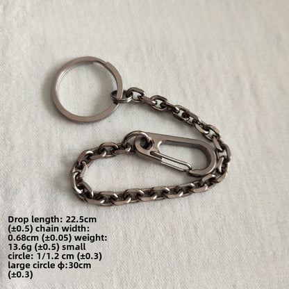 Titanium Spring-Loaded Keychain Carabiner Multi-Tool with EDC Flashlight